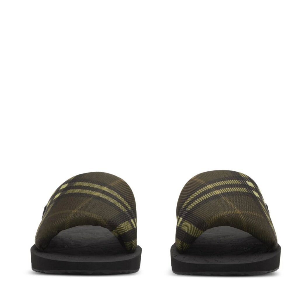 Burberry Men's MF Trek Slide Sandal, Olive Green check, Sizes 45 - Picture 4 of 11